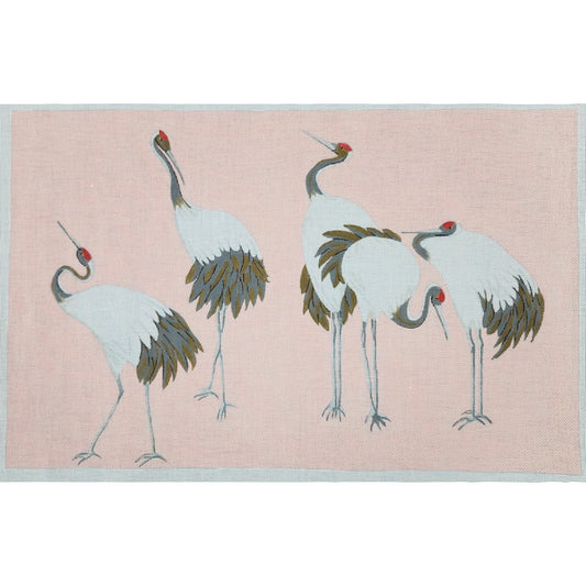 Cranes on Pink
