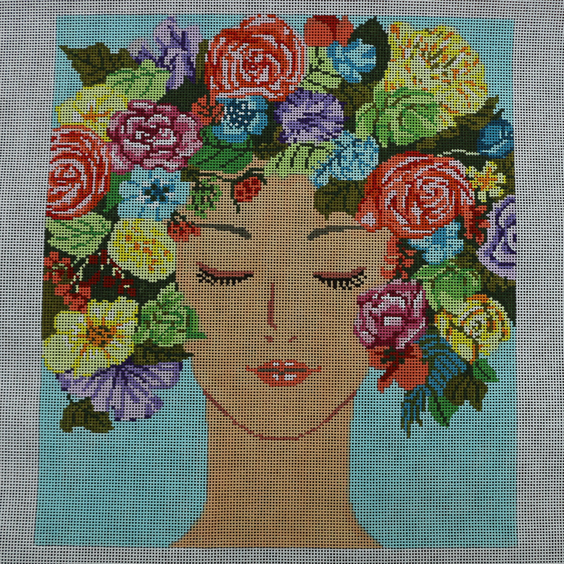 Floral Face, 13 mesh