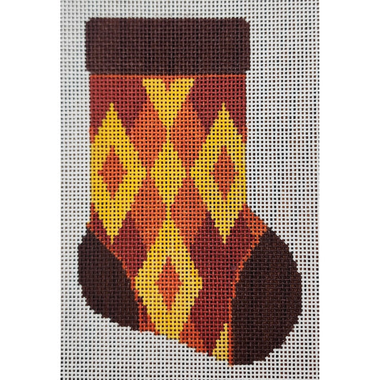 Rust/Gold/Burgundy Mini Sock