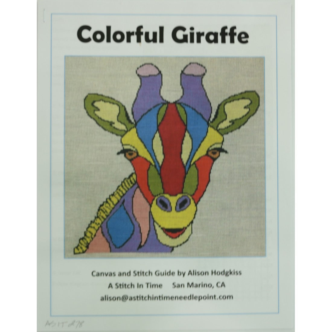 Colorful Giraffe Stitch Guide