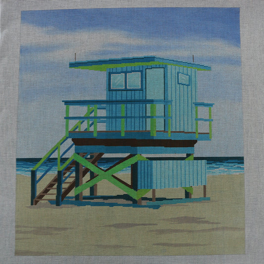 Blue Lifeguard Stand