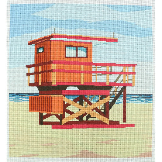 Red Lifeguard Stand
