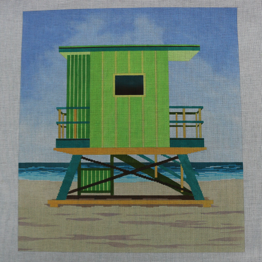 Green Lifeguard Stand