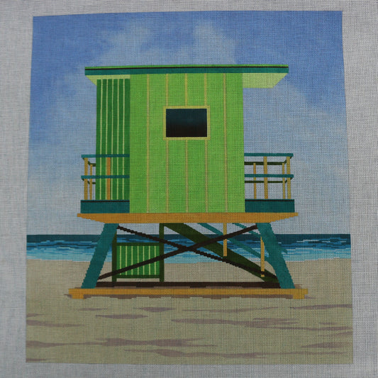 Green Lifeguard Stand