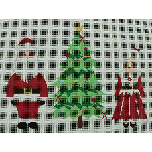 Santa, Mrs. Clause, and Tree