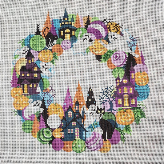 Halloween Wreath, 13 mesh