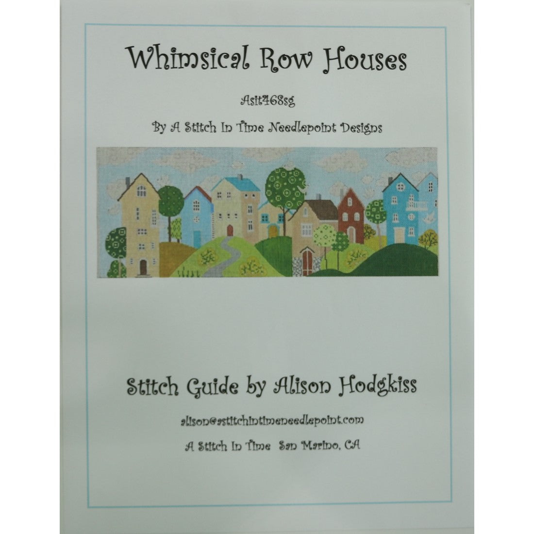 Whimsical Row Houses Stitch Guide
