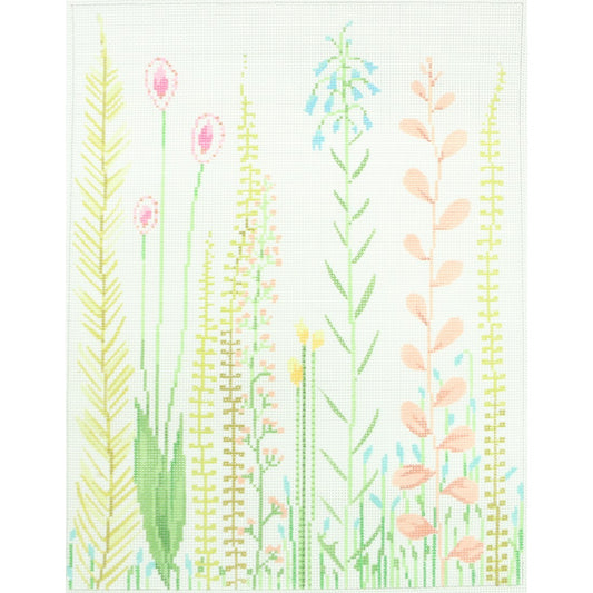 Tall Pink Flowers, Greenery