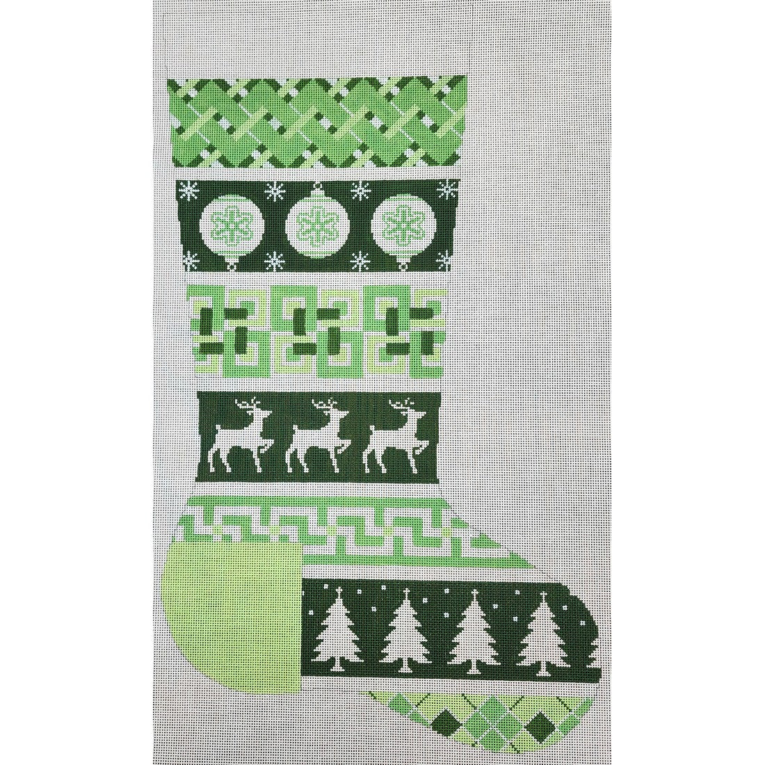 Green Zig Zag Stocking
