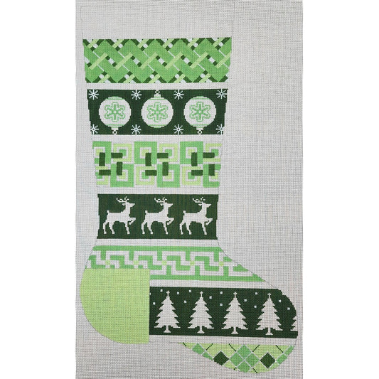 Green Zig Zag Stocking