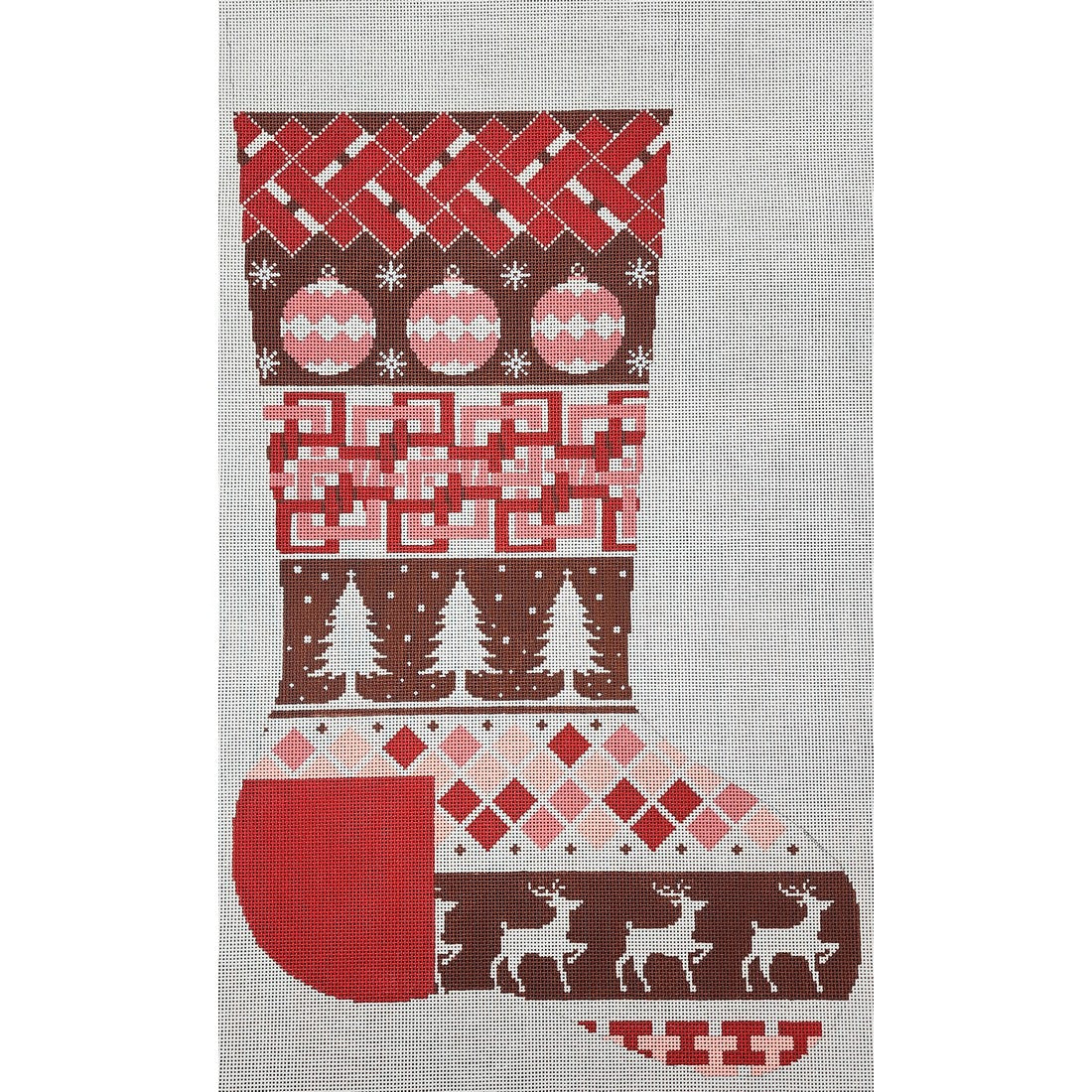 Red Zig Zag Stocking