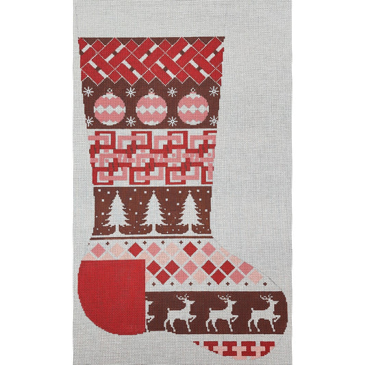 Red Zig Zag Stocking