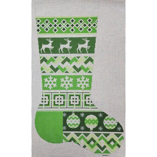 Green Diamonds Stocking