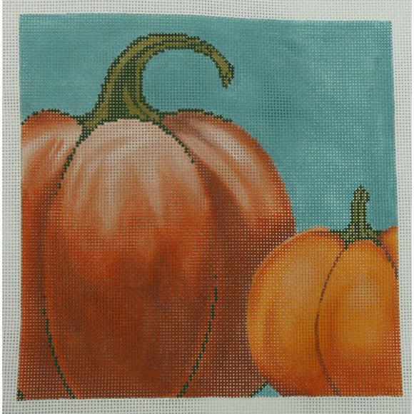 Pumpkins on Teal