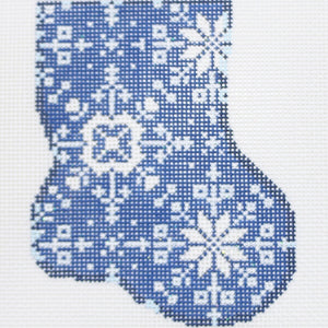 White Snowflakes on Navy