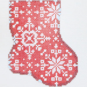 White Snowflakes on Red