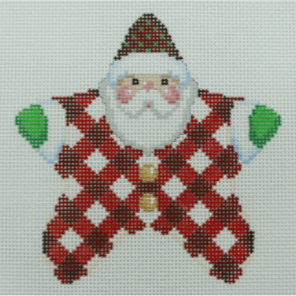 Red Gingham PJ Santa