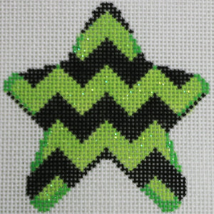 Lime/Black Chevron Star