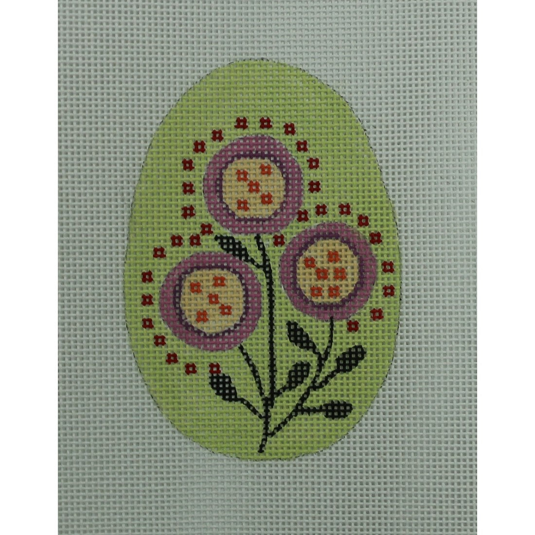 Red Dot Floral Egg