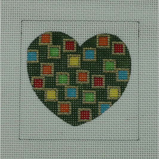Green Heart w/ Squares