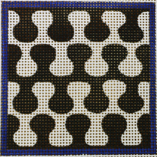 Optical Art Coaster Blue