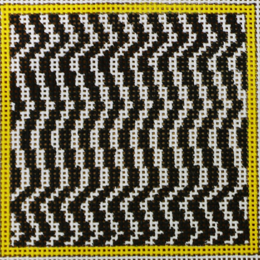 Optical Art Coaster Yellow