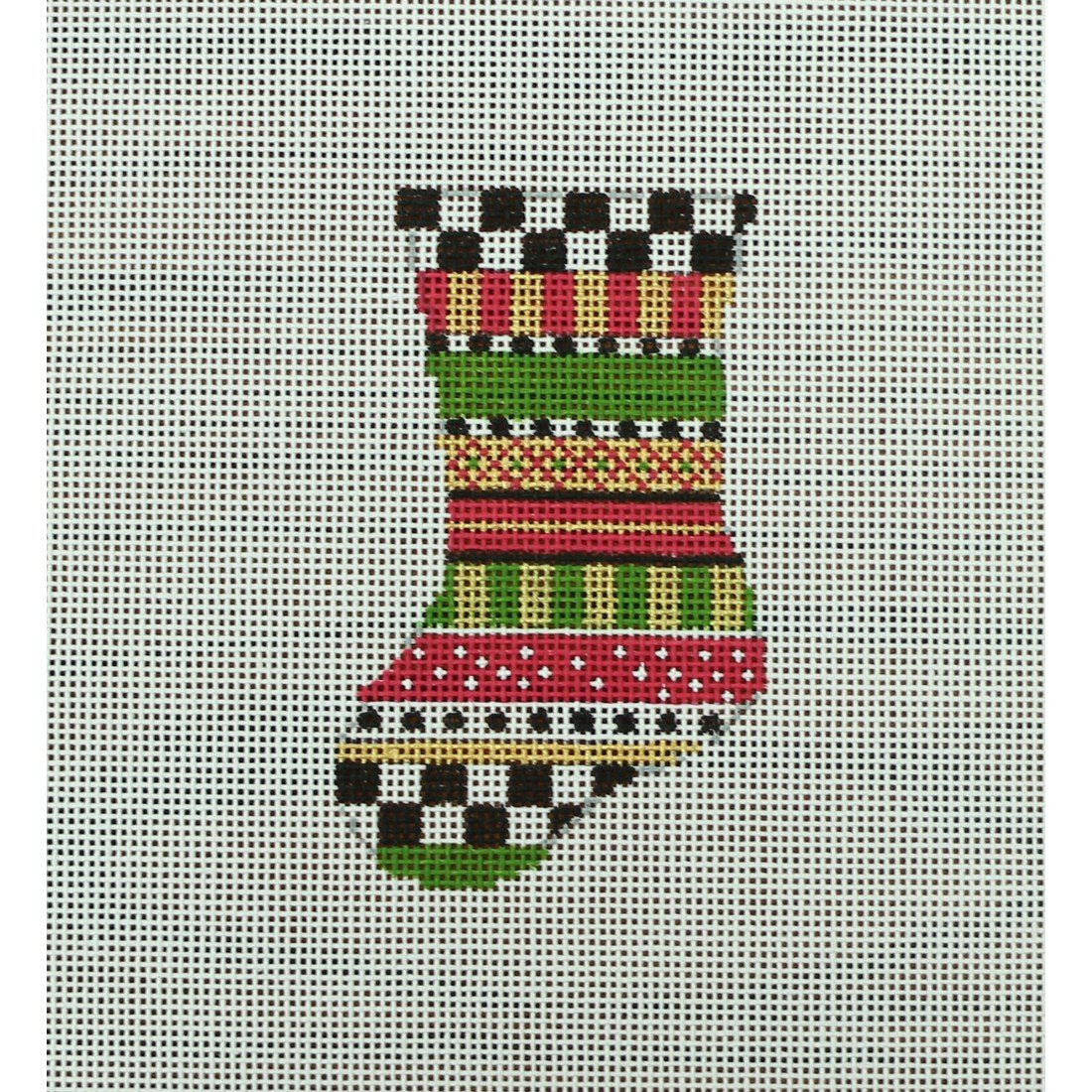 Mini Green/Red/Gold Stocking