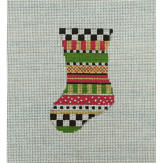 Mini Green/Red/Gold Stocking