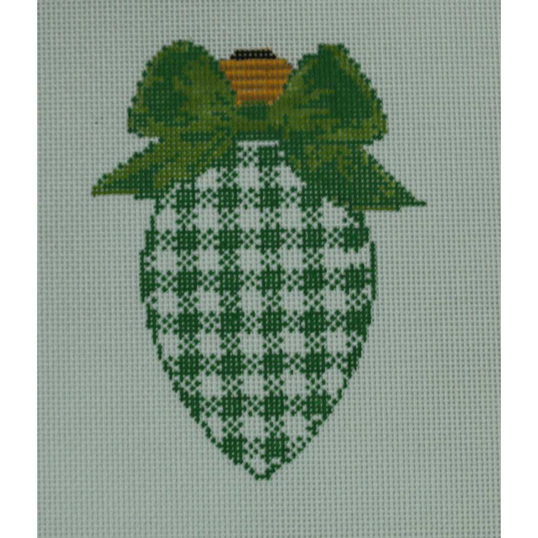 Bow Bulb, Green Gingham