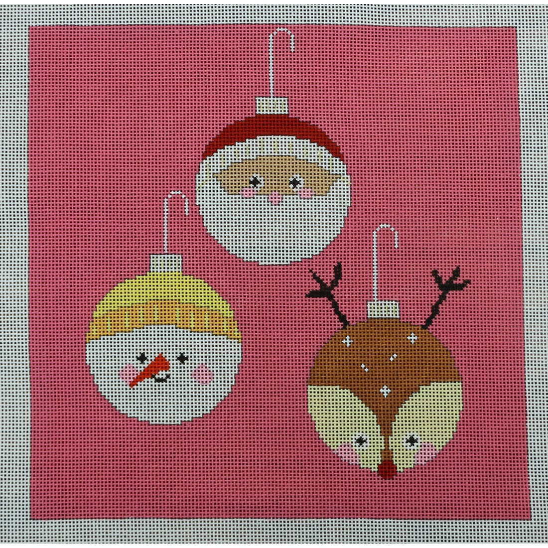 Santa, Snowman, Reindeer Ornaments