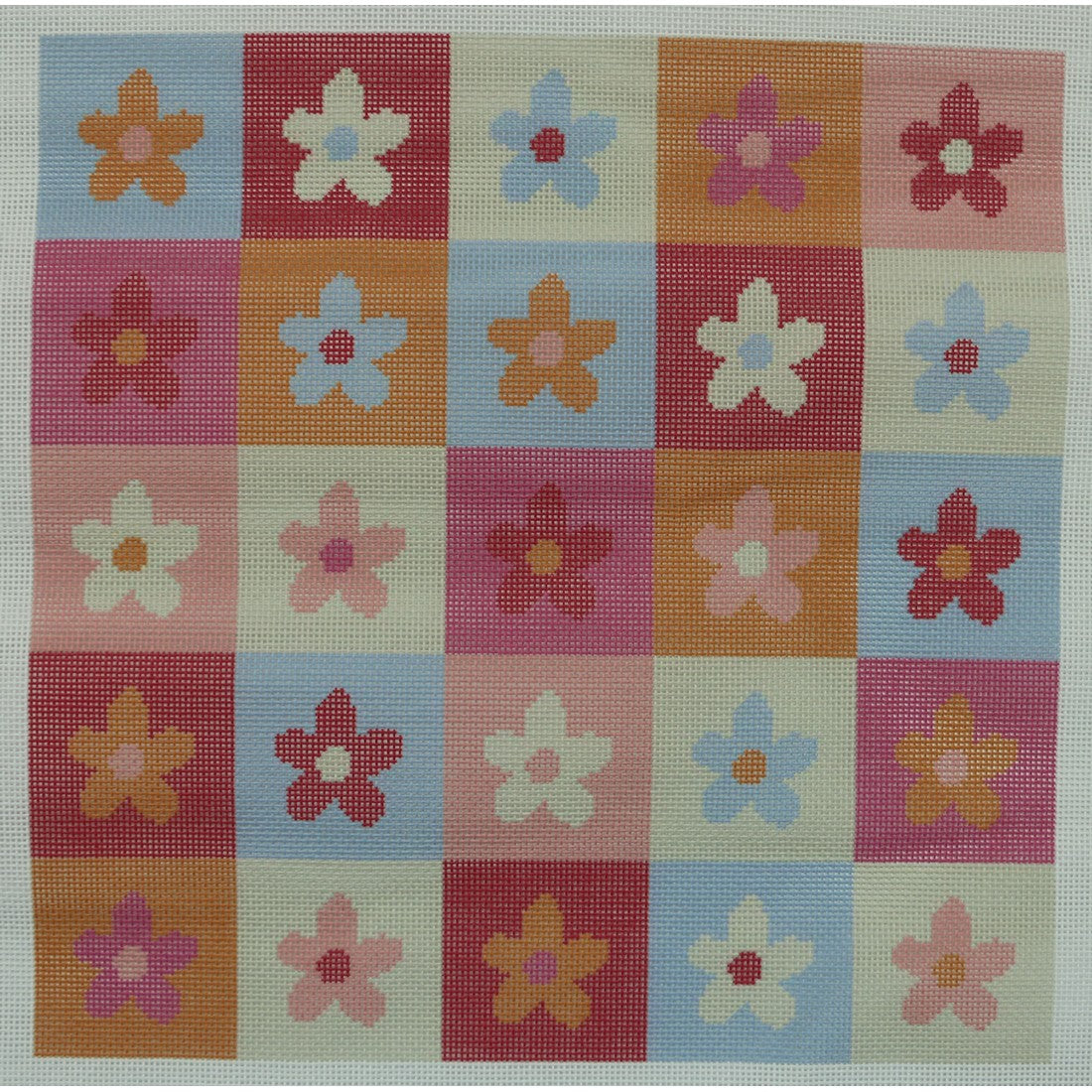 Retro Flower Checkered