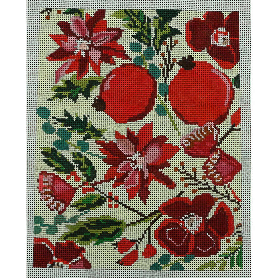 Pomegranates & Poinsettia