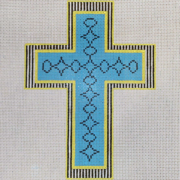 Turquoise/Black/ White Cross