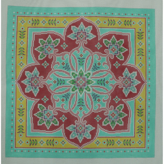 Pink, Aqua, Yellow Geometric