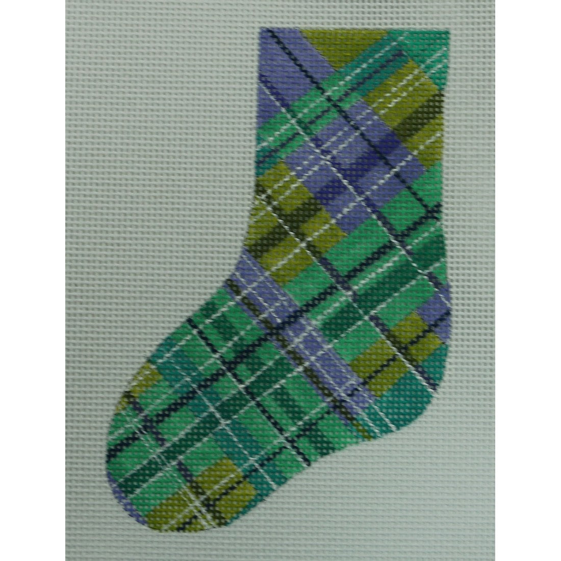 Blue Plaid Mini Sock
