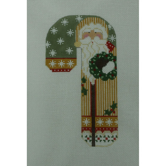 Yellow Santa Holding Wreath