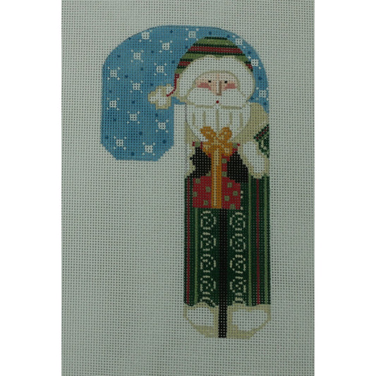 Green Santa Holding Present