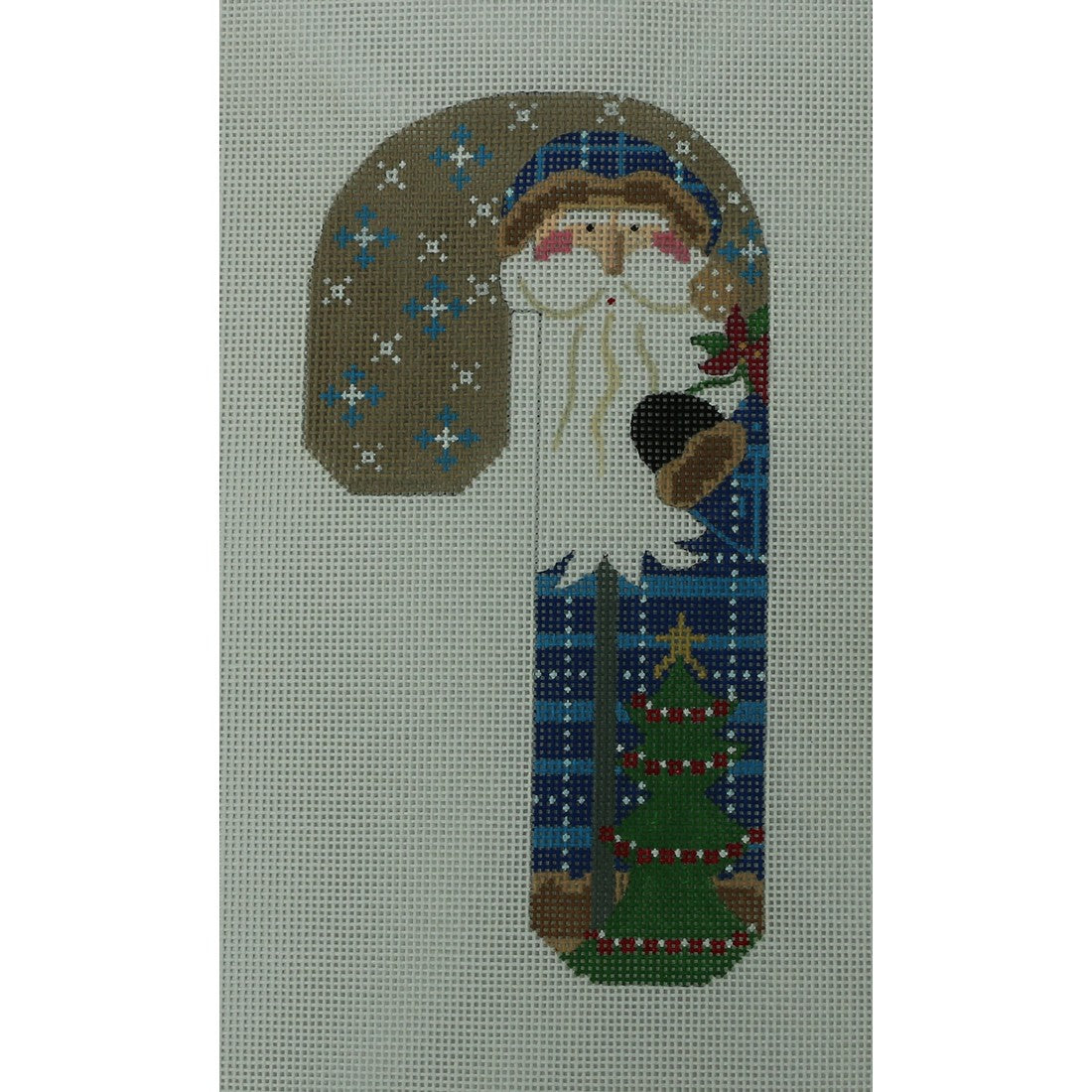 Blue Santa with Tree