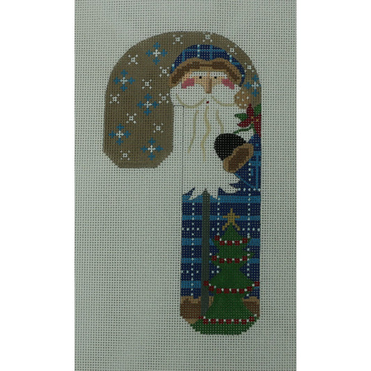 Blue Santa with Tree