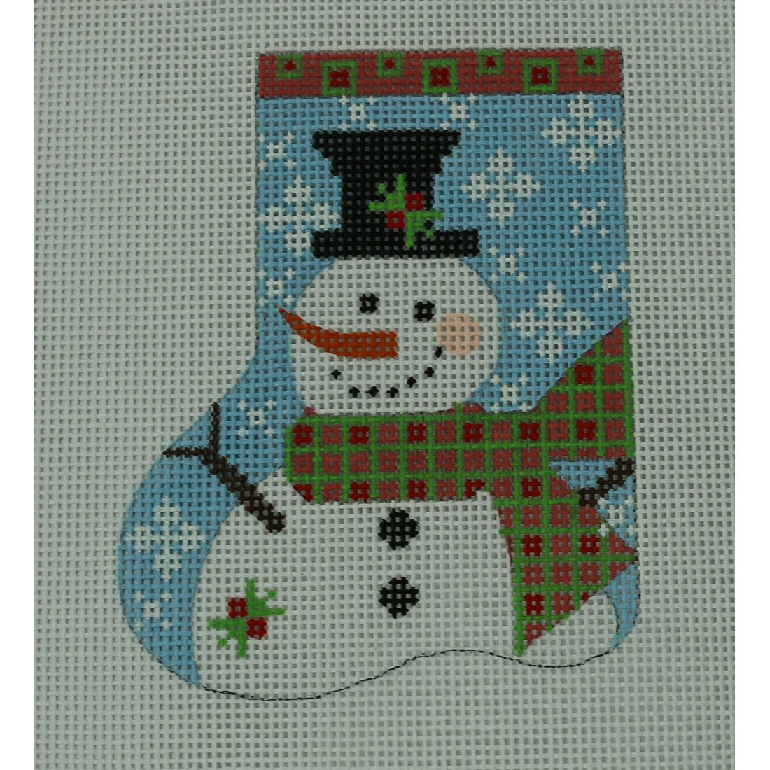 Snowman with Green Scarf