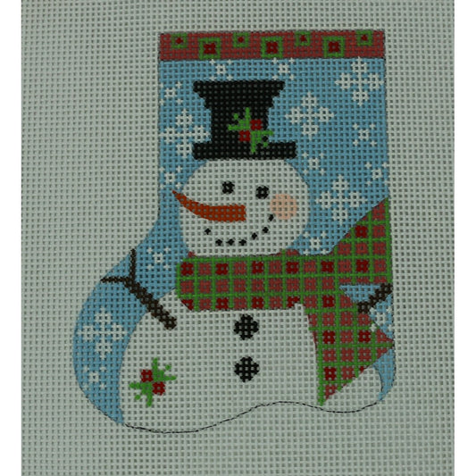 Snowman with Green Scarf