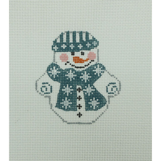 Snowman, Blue Snowflake Scarf