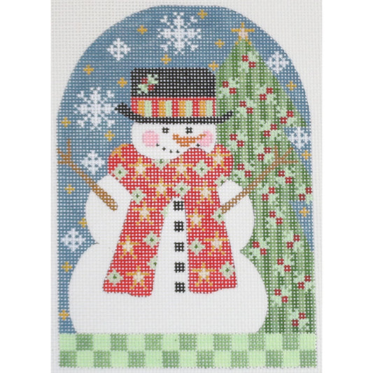 Snowman with Red Scarf
