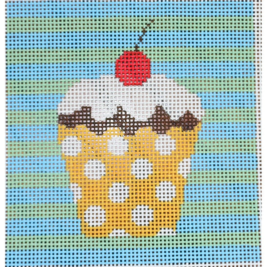 Cupcake on Blue/Green