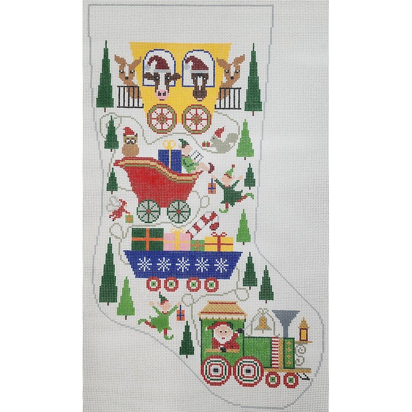 Train Christmas Stocking