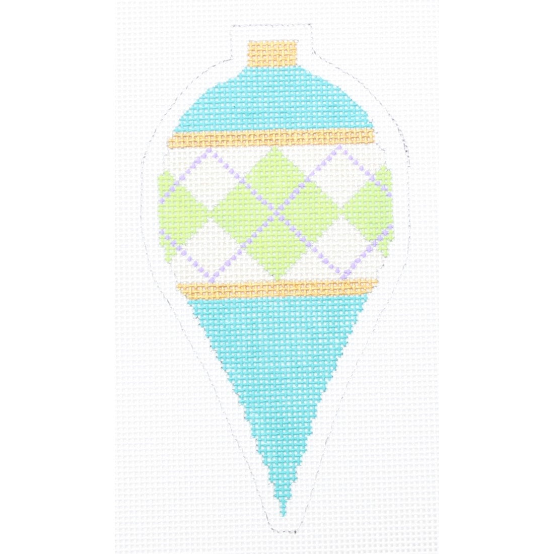 Turquoise/Lime Ornament