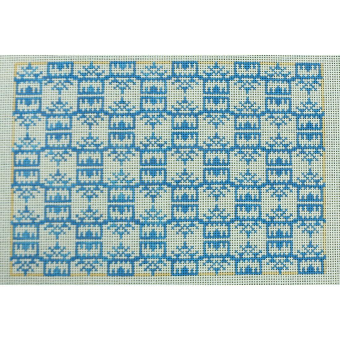 French Blue Pagoda Clutch