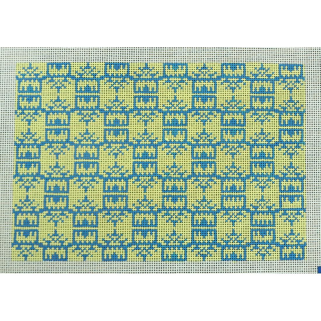 Yellow/Blue Pagoda Clutch