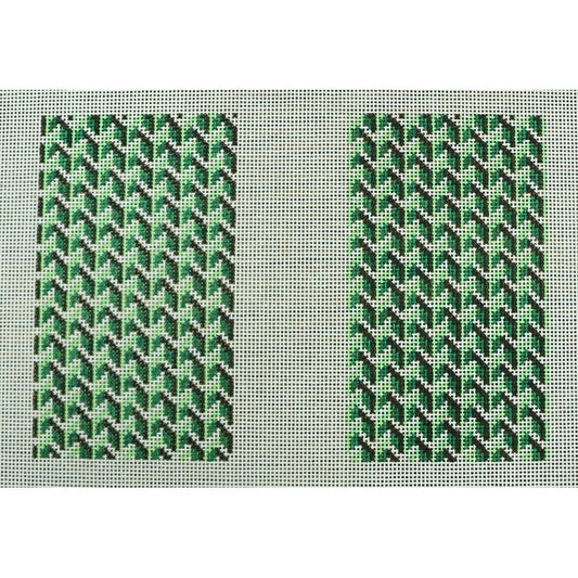 Y Pattern Clutch Back Green