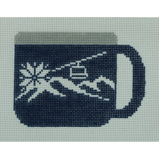 Blue Ski Camping Mug